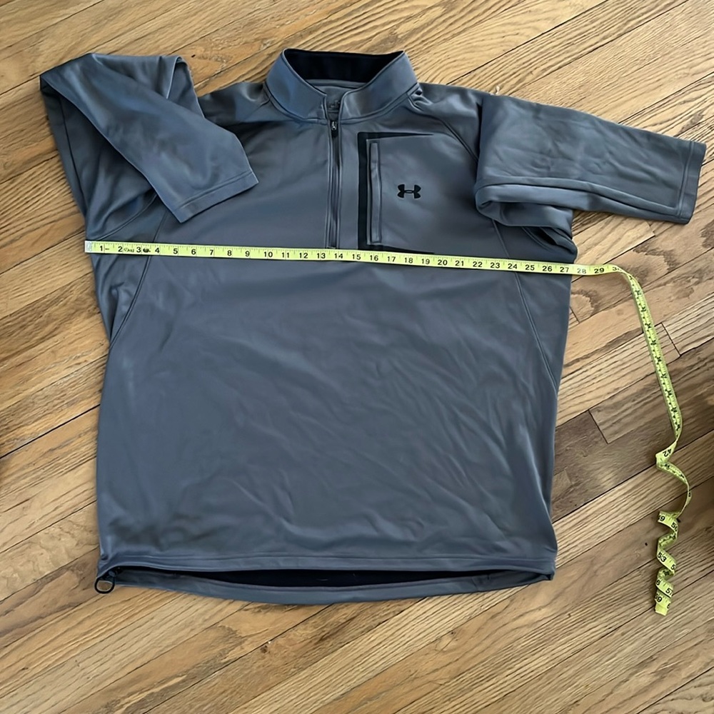 Under Armor 3/4 zip grey Mens size XXL